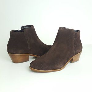 JACK ROGERS Bailee Suede Ankle Boot Brown 7